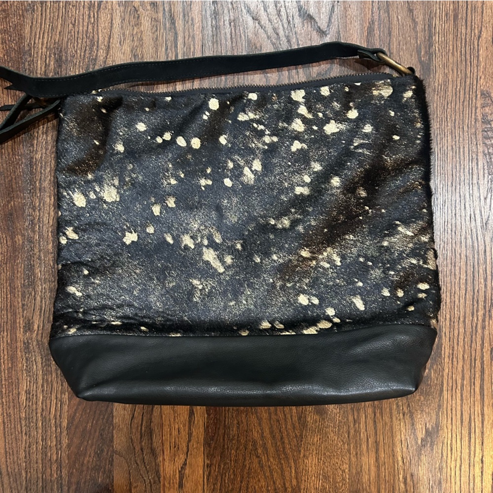 Unbranded Metallic Hair-on‎ Cowhide Large Tote/Purse